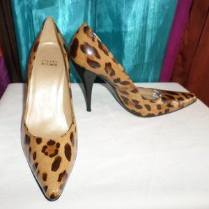 🌺🌺SOLD🌺🌺 STUART WEITZMAN ANIMAL PRINT PATENT LEATHER HEELS